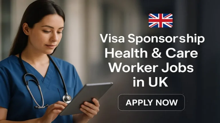£28,000 Healthcare Assistant Jobs in the UK With Visa Sponsorship in 2026